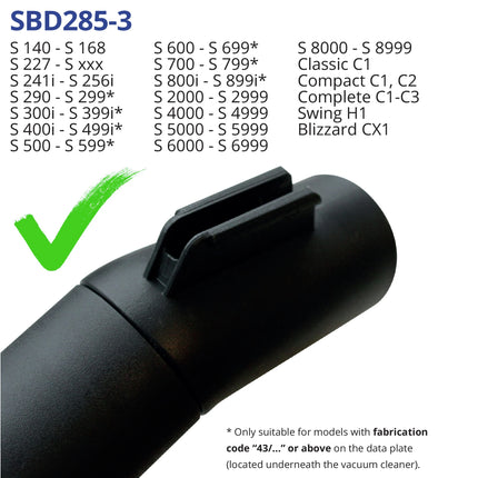 Combi Brush SBD285-3 - 28 cm - Polyester Brush  - 35 mm Nozzle Connection image