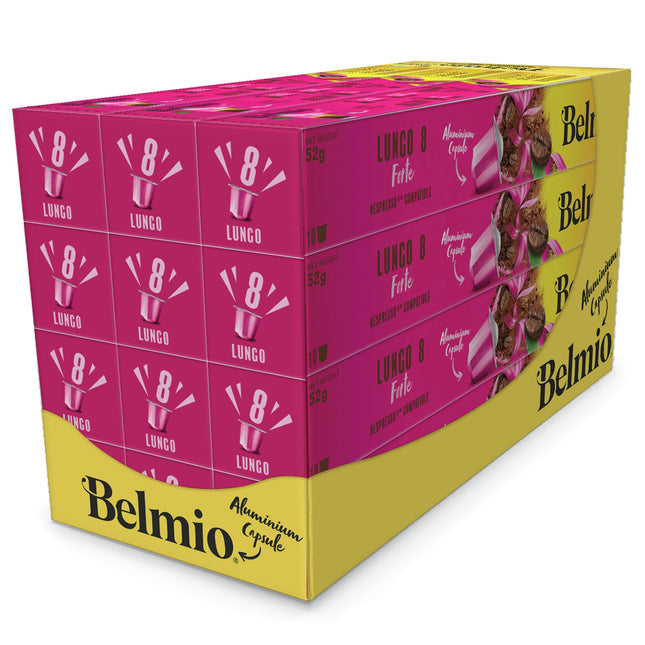 BELMIO - Coffee Capsule - Lungo Forte - Intensity 8 - 10 Pieces - Compatible with Nespresso image