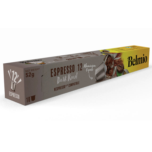 BELMIO - Coffee Capsule - Espresso Dark Roast - Intensity 12 - 10 Pieces - Compatible with Nespresso image