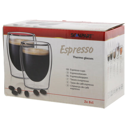 SCANPART - Thermoglass - Double-Walled - For Espresso - 2 x 8 cl image