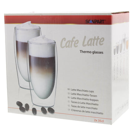 SCANPART - Thermoglass - Double-Walled - For Cafe Latte - 2 x 35 cl image
