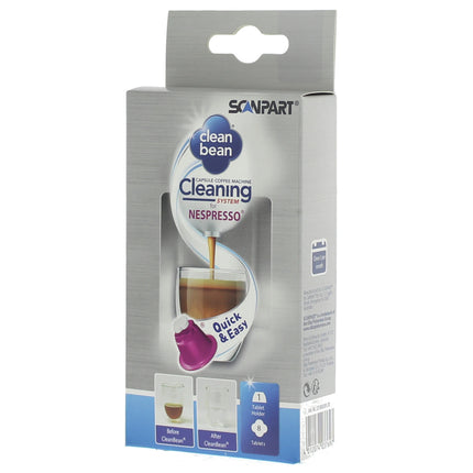 SCANPART - Coffee Cleaner Cleanbean - Tablet - Applicable to Capsule machines Multi pack - 8 Pieces of 2,2 g image