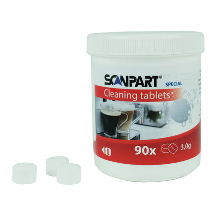 SCANPART - Coffee Cleaner  - Tablet - Applicable to Fully automatic coffee machines| Espresso machines| Filter coffee machines Multi pack - 90 Pieces of 3 g image