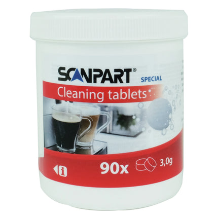 SCANPART - Coffee Cleaner  - Tablet - Applicable to Fully automatic coffee machines| Espresso machines| Filter coffee machines Multi pack - 90 Pieces of 3 g image