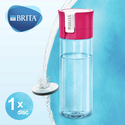 BRITA - Fill&Go - Water filter bottle - 0.6 L - Pink - Waterfilter included image