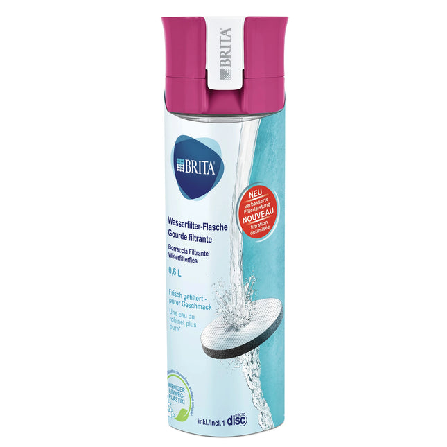 BRITA - Fill&Go - Water filter bottle - 0.6 L - Pink - Waterfilter included image