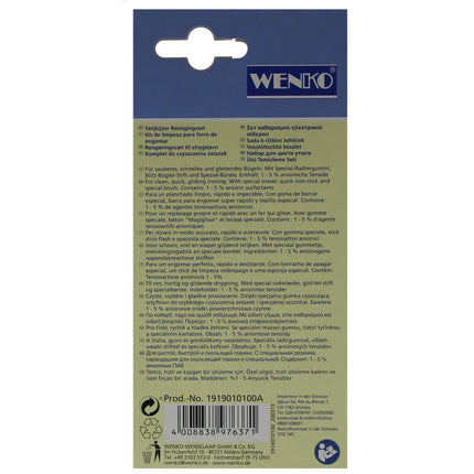 WENKO - Iron Cleaning Set - 1 x Eraser - 1 x Cleaning Stick - 1 x Brush image
