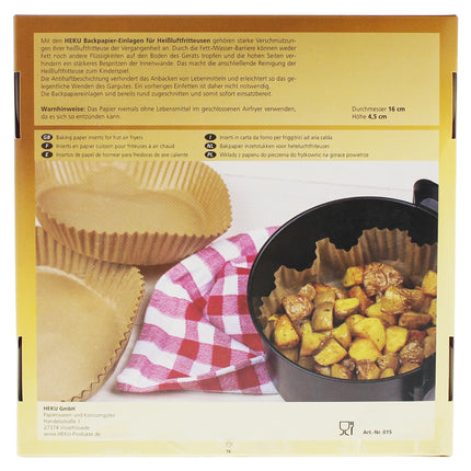 HEKU - baking paper insert sheets Airfryer Ø16cm 30pcs. image