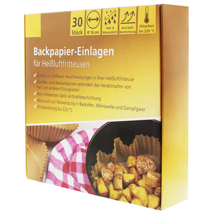 HEKU - baking paper insert sheets Airfryer Ø16cm 30pcs. image