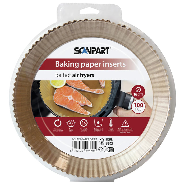 SCANPART - baking paper inserts Airfryer Ø16cm 100pcs. image