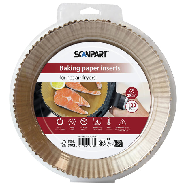 SCANPART - baking paper inserts Airfryer Ø20cm 100pcs. image