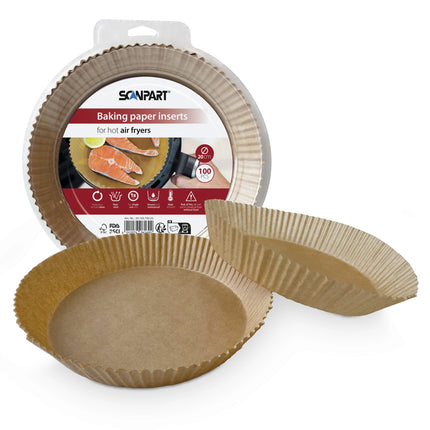 SCANPART - baking paper inserts Airfryer Ø20cm 100pcs. image