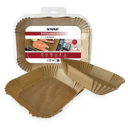 SCANPART - Air fryer baking paper - 100 pieces - 30 cm x 20 cm image