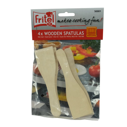 FRITEL - Raclette Spatulas / Gourmet Spatulas - Wood - 4 Pieces image