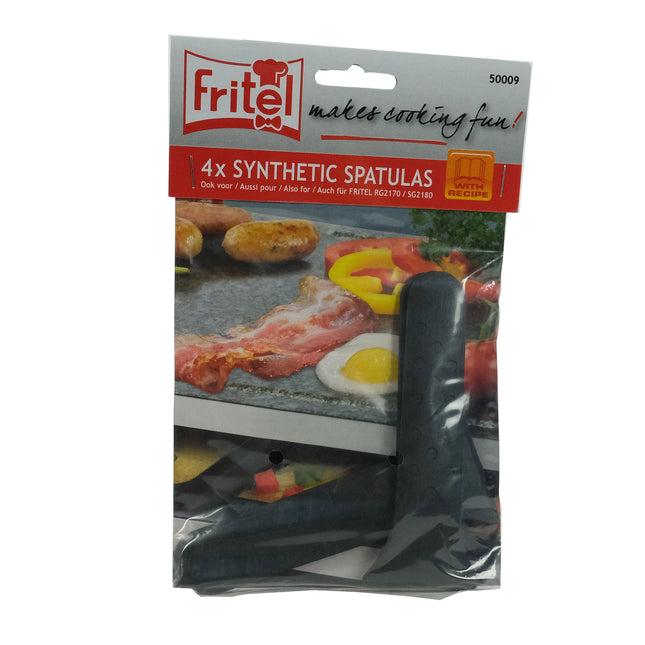 FRITEL - Raclette Spatulas / Gourmet Spatulas - Plastic - Black - 4 Pieces image