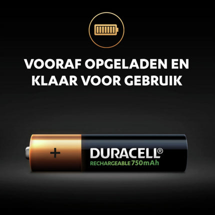DURACELL NiMH AAA | HR03 - Multipack - 4 Pieces - Rechargeable image