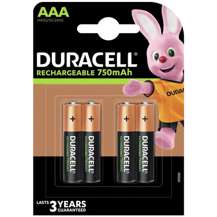 DURACELL NiMH AAA | HR03 - Multipack - 4 Pieces - Rechargeable image