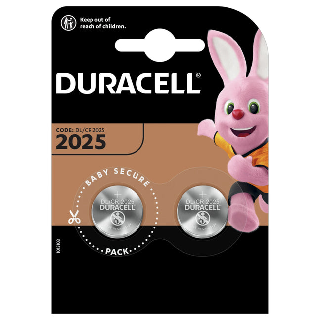 DURACELL Lithium CR2025 - Duo Pack - Button cell image