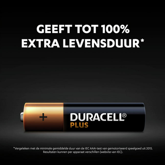 DURACELL Alkaline Plus AAA | LR03 - Multipack - 4 Pieces image