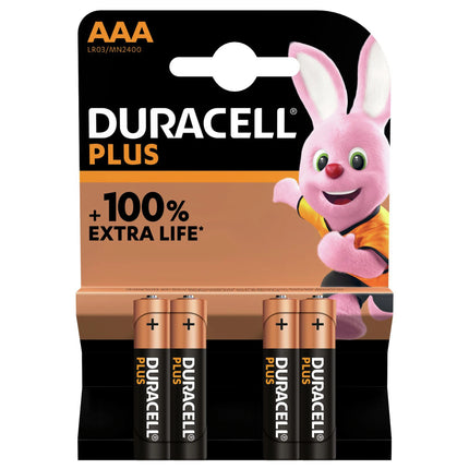 DURACELL Alkaline Plus AAA | LR03 - Multipack - 4 Pieces image