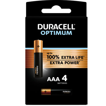 DURACELL Alkaline Optimum AAA | HR03 - Multipack - 4 Pieces image