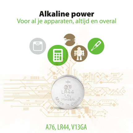 GP Alkaline LR44 | A76 - Multipack - 4 Pieces - Button cell image