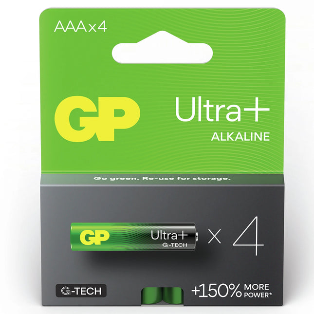 GP Ultra + Alkaline AAA | LR03 - Multipack - 4 Pieces image