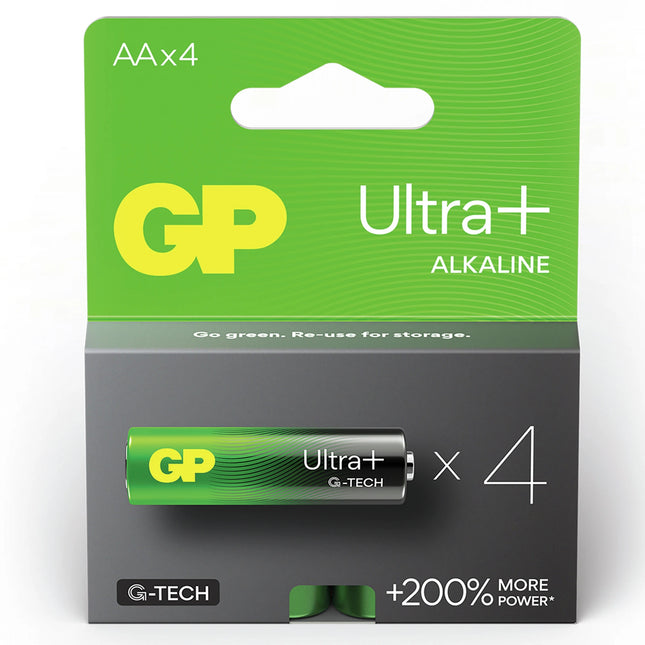 GP Ultra + Alkaline AA | LR06 - Multipack - 4 Pieces image