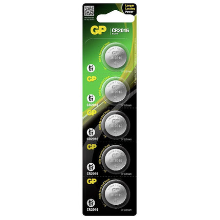 GP Lithium CR2016 - Multipack - 5 Pieces - Button cell image