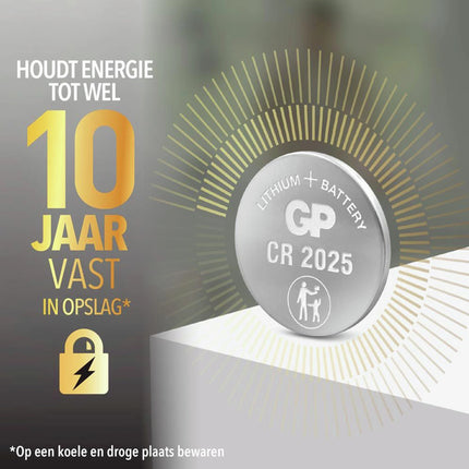 GP Lithium CR2025 - Multipack - 5 Pieces - Button cell image