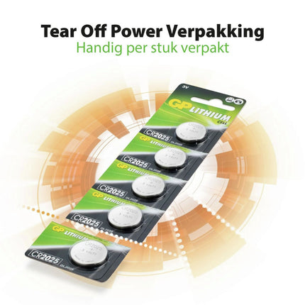 GP Lithium CR2025 - Multipack - 5 Pieces - Button cell image