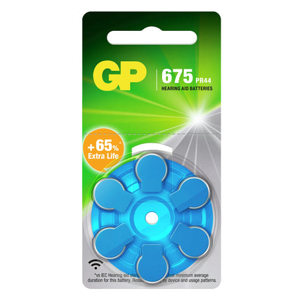 GP Zinc air 312 | PR44 | Blue - Multipack - 6 Pieces - Button cell image