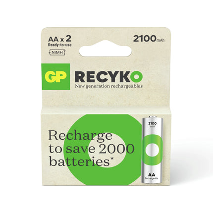 GP NiMH - Recyko AA | HR6 - Multipack - 2 Pieces - Rechargeable image
