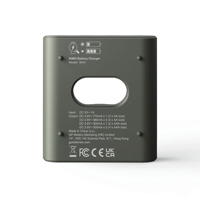 GP NiMH - Recyko - Charger USB AAA | HR03 - Multipack - 4 Pieces + Charger + USB Cable - Rechargeable image