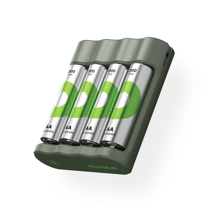 GP NiMH - Recyko - Charger USB AA | HR6 - Multipack - 4 Pieces + Charger + USB Cable - Rechargeable image