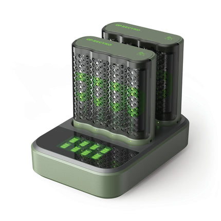 GP NiMH - Recyko - Fast Charger Dock USB AA | HR6 - Multipack - 8 Pieces + Charger + USB Cable - Rechargeable image