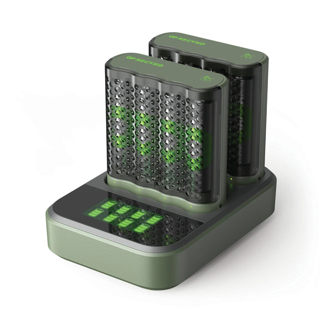 GP NiMH - Recyko - Fast Charger Dock USB AA | HR6 - Multipack - 8 Pieces + Charger + USB Cable - Rechargeable image