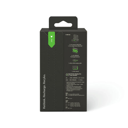 GP NiMH - Recyko - Fast Charger Dock USB AA | HR6 - Multipack - 4 Pieces + Charger + USB Cable - Rechargeable image