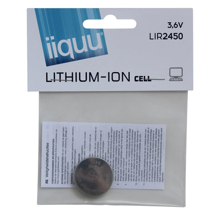 IIQUU Li-ion LIR2450 - Rechargeable  - Button cell image