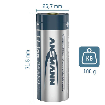 ANSMANN Li-Ion - USB-C 26650 - Rechargeable image