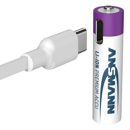 ANSMANN Li-Ion - USB-C AAA | HR03 - Multipack - 4 Pieces - Rechargeable image