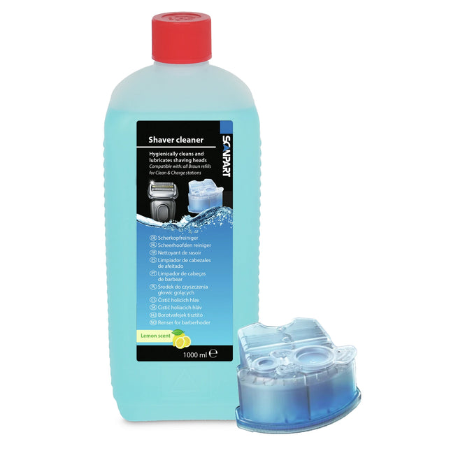 SCANPART - CCR - Compatible with Braun Clean & Renew - Cartridge empty + refill liquid 1 litre image