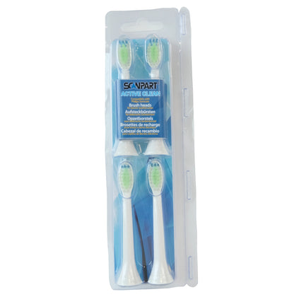 SCANPART - Attachment brushes - Active Clean - Compatible with Philips Sonicare - 4 Pieces - White - HX6064 image