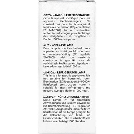 WPRO - Refrigerator Bulb - T-Click - 40 W -  - 2700 K - Bright - Bulb image