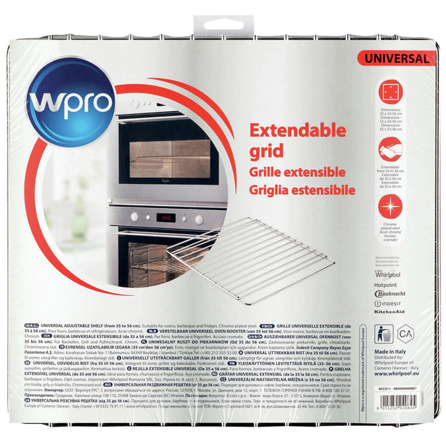 WPRO - universal adjustable oven rack 35>56cm - ACC011 image