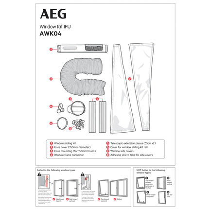 AEG - window sealing set air conditioning - AWK04 image