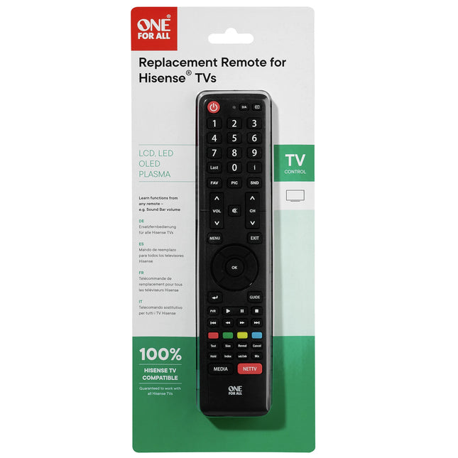 ONE FOR ALL - Remote - Suitable for Hisense - URC1916 image