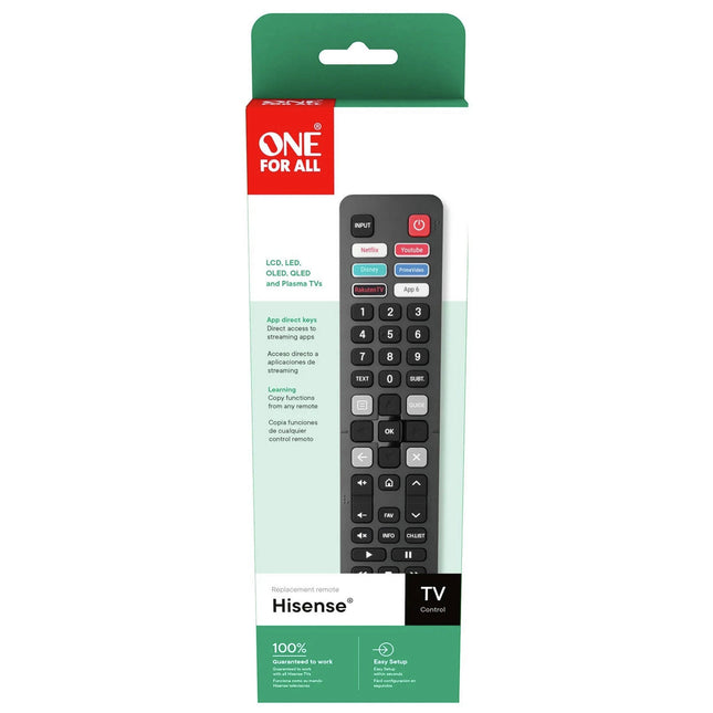 ONE FOR ALL - Remote - Suitable for Hisense - URC4916 image