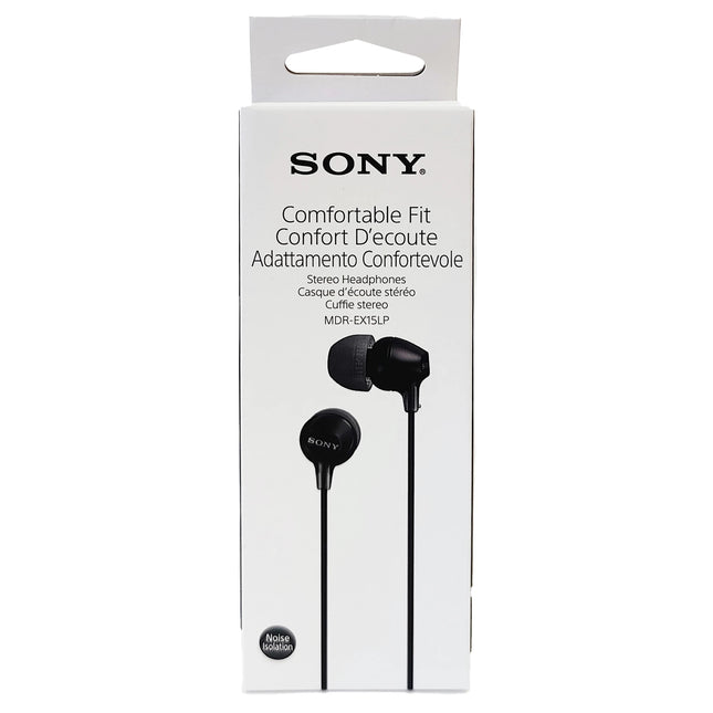 SONY - Earphone - Black - MDR-EX15LP - In-ear - 3,5 mm (M) image