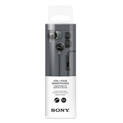SONY - Earphone - Black - MDR-EX15AP - In-ear - 3.5 mm (M) image